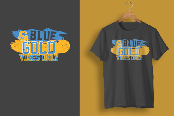 Blue Gold Game Day Shirt for School Graphics & T-Shirt Designs