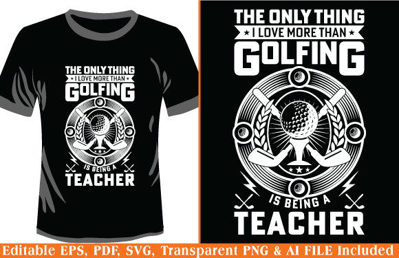 Golfing T-shirt Design Teacher Graphics