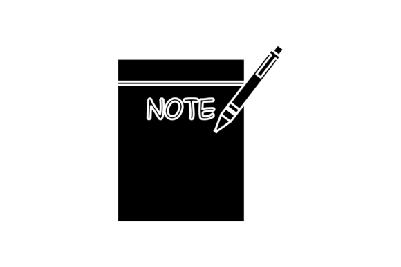 Reviewing School Paper Note Solid Icon-227 for Embroidery