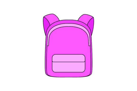 School Backpack Fill Line Icon-133 Graphics