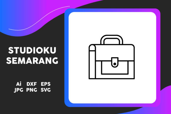 School Briefcase Icons for Graphics