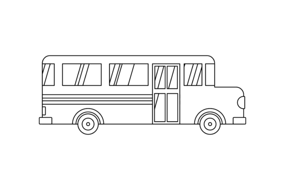 School Bus Line Icon-224: Graphics & Icons Review