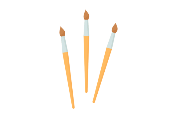 School Paint Brush Vector-122: Graphics & Illustrations