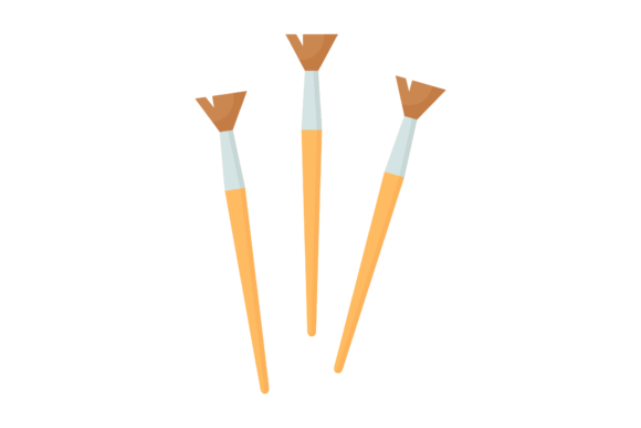 School Paint Brush Vector-123 Graphics & Illustrations