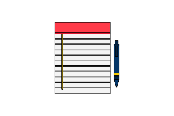 School Paper Note Fill Line Icon-210: Essential Graphics & Icons