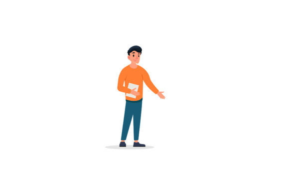 Teacher Orange Clothes Design: Graphics & Illustrations